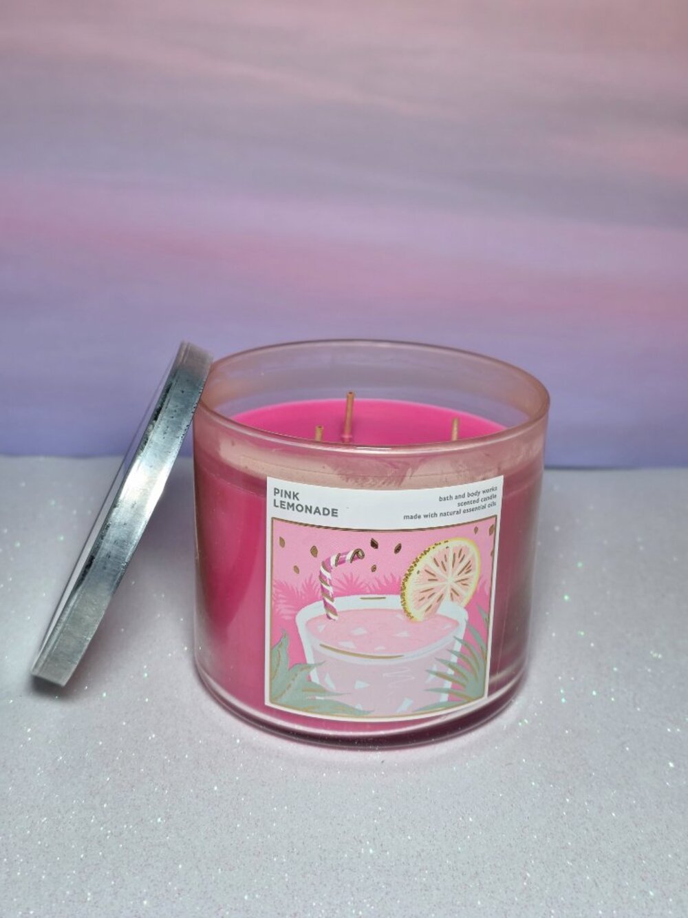 NEW*Bath & Body Works Pink Lemonade 3 Wick Candle